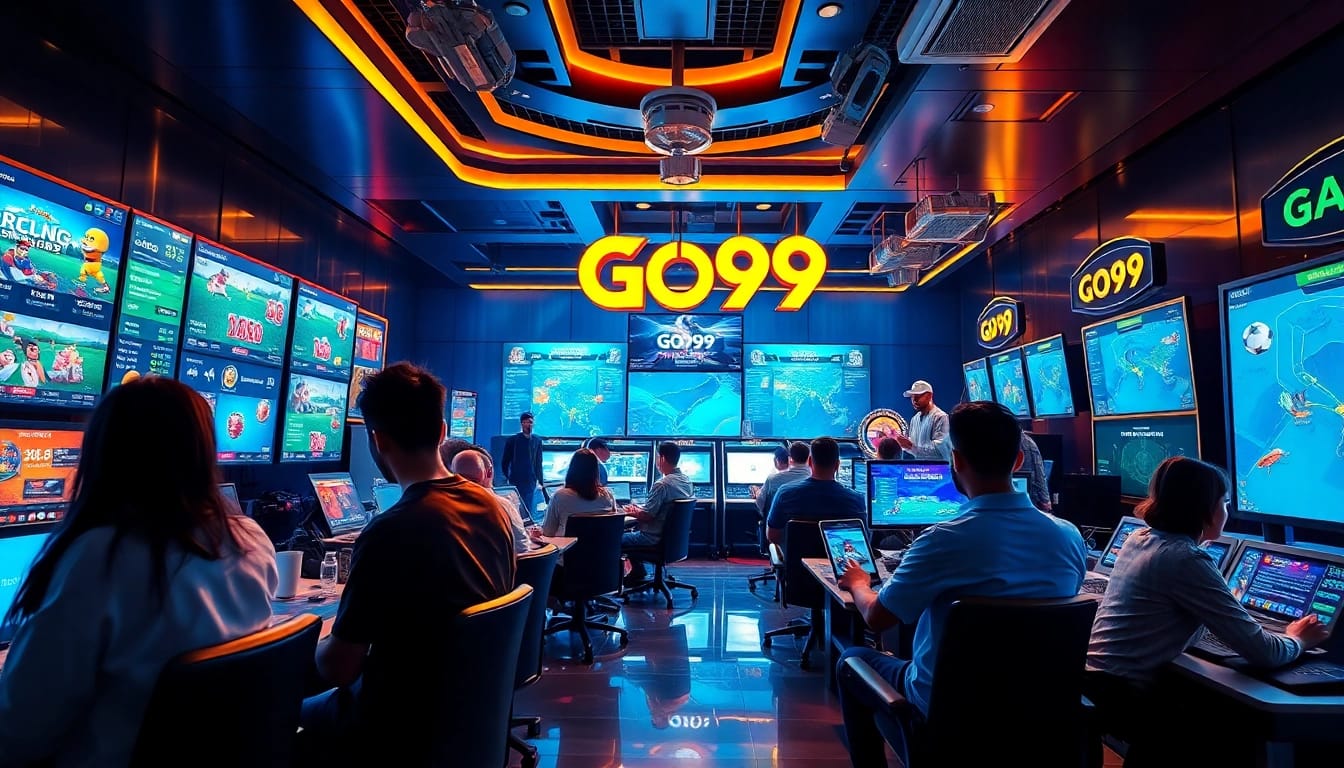 GO99: Online gaming excitement with players engaging in casino and betting activities