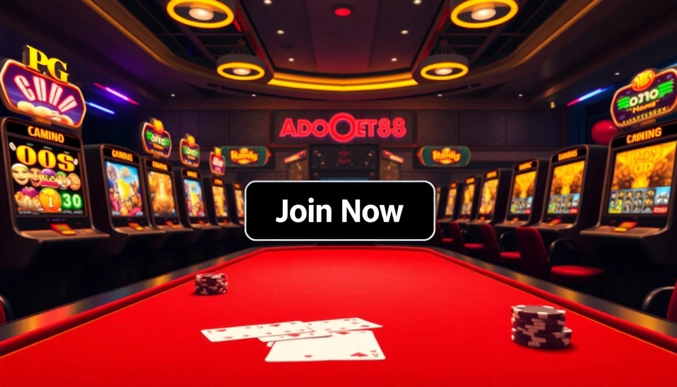 Experience adobet88 daftar with exciting slot machines and poker tables in a luxurious casino setting.