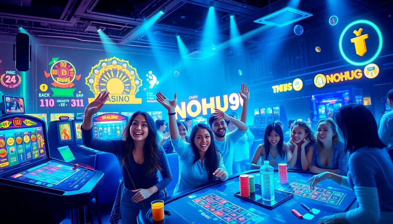 Exciting gaming experience at NOHU90, featuring diverse slot games and sports betting options.