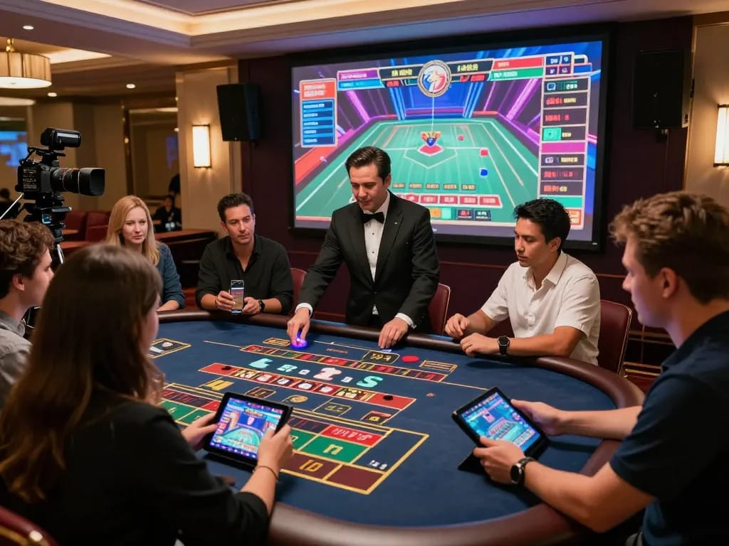 Exciting live gaming experience at https://tt888.de.com with diverse players enjoying roulette and engaging with dealers in a luxurious virtual casino.