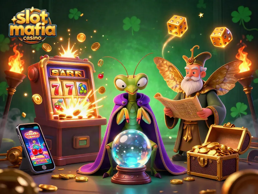 Play slots at slot mafia casino with fortune teller and dynamic jackpot elements.
