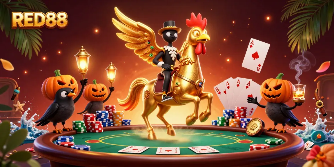 Experience the thrill of RED88 with vibrant casino visuals and play dynamic poker games.