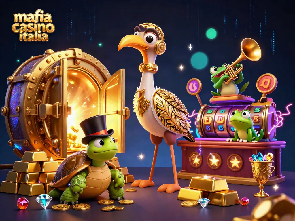 Mafia casino italia scene with vibrant characters and casino elements crafting a thrilling gaming atmosphere.